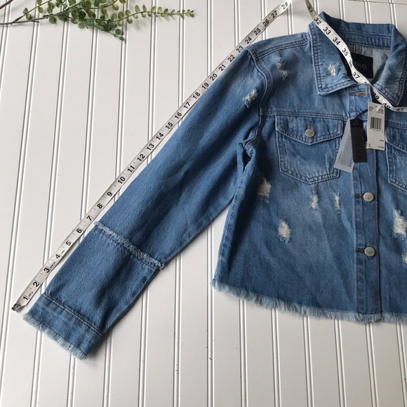 Floral denim jacket NWT buffalo David Britton red - Picture 5 of 8